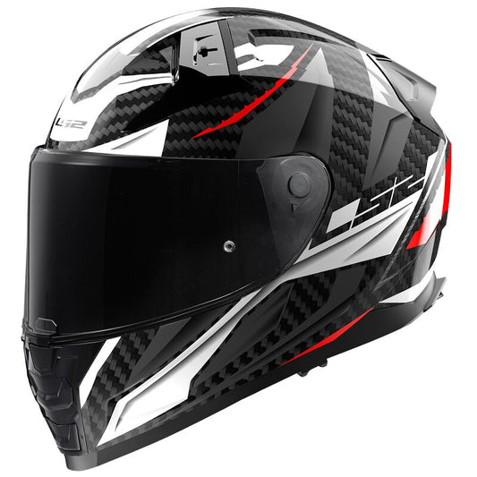 Casco LS2 FF811 VECTOR II Carbono SAVAGE WHITE RED GREY-06