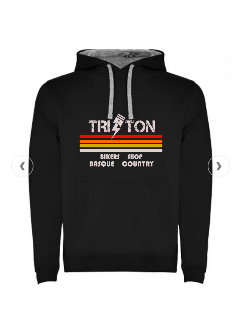 Sudadera negra con capucha TRITON