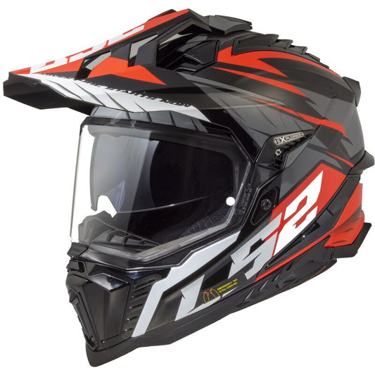 Casco LS2 MX701 EXPLORER SPIRE BLACK TITANIUM RED-06