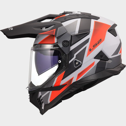 Casco LS2 MX702 PIONEER II BLOCK GREY RED-06