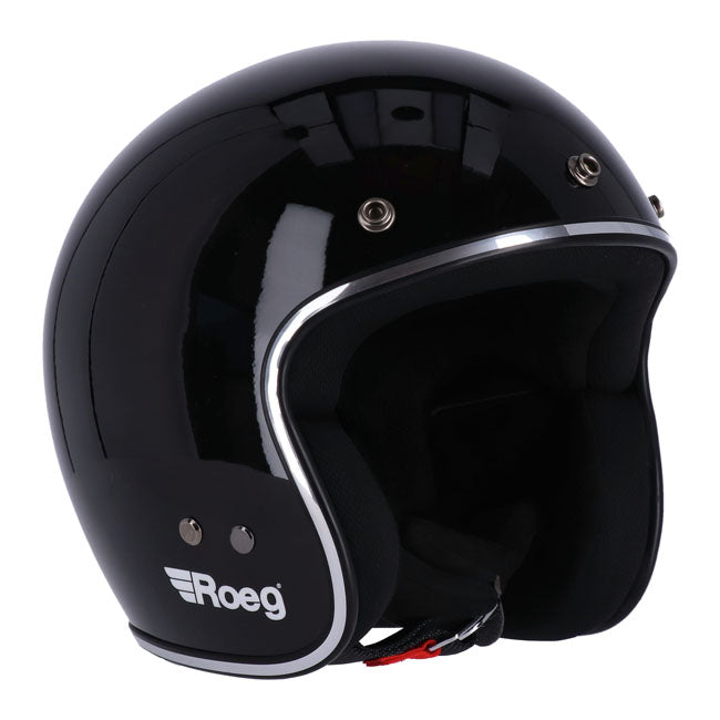 CASCO ROEG JET NEGRO BRILLO