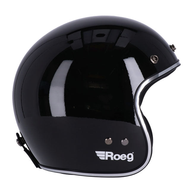 CASCO ROEG JET NEGRO BRILLO