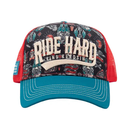 Gorra KING KEROSIN 'Ride Hard' en negro
