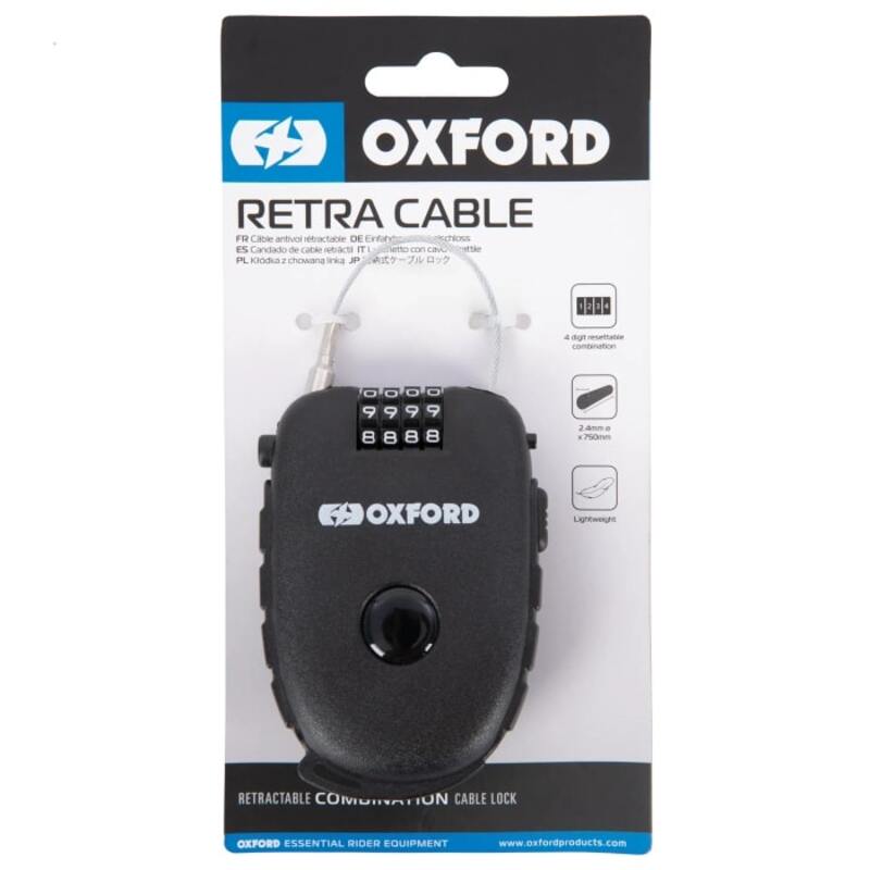 Candado de cable con combinación OXFORD