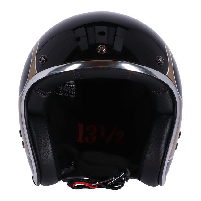 CASCO JET 13 1/2  calavera llama oro