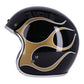 CASCO JET 13 1/2  calavera llama oro