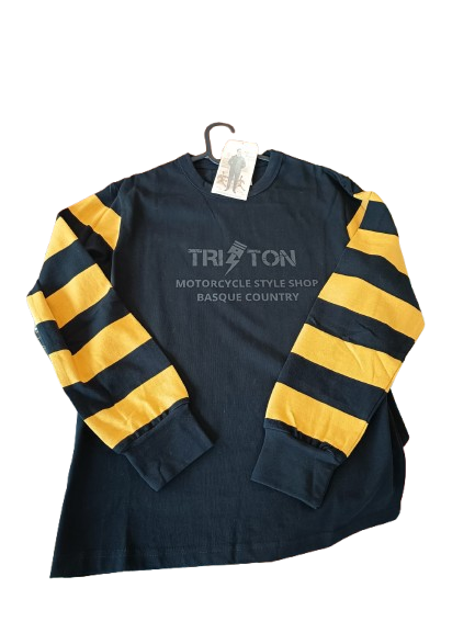 Camiseta manga larga TRITON amarilla / negro