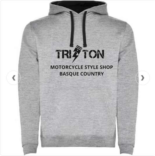 Sudadera gris con capucha TRITON