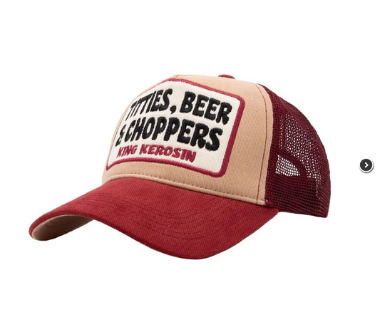 CASQUETTE KING KEROSIN Titties, Beer & Choppers