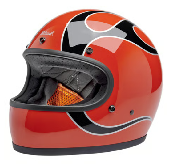Cascdo Biltwell Gringo Naranja Llamas