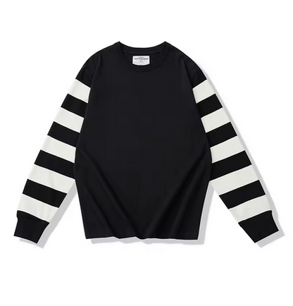 Camiseta manga larga TRITON blanca / negro