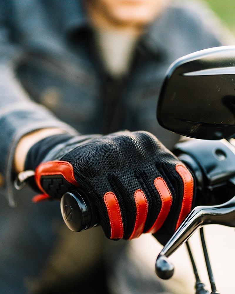 Guantes BY CITY Nova Man negro /rojo