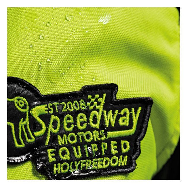 CHAQUETA Holy Freedom Zero Vision leather jacket black / fluo yellow