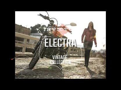 Chaqueta de moto de cuero de chica Electra Verde