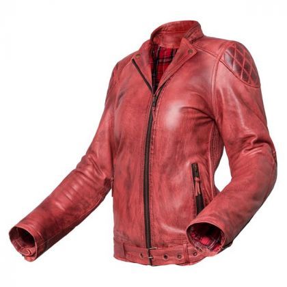 Red Electra Girl Leather Jacket