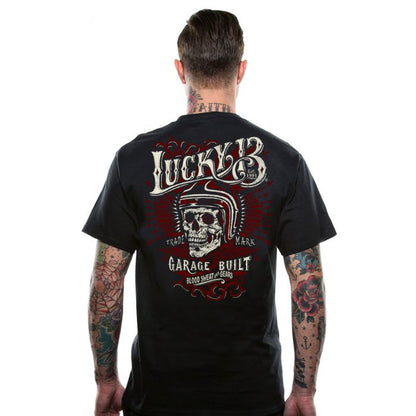 CAMISETA LUCKY 13 SKULL BUILT